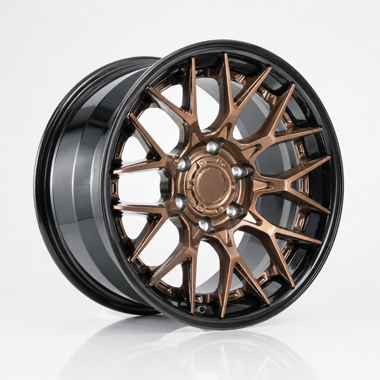 Quality GIVHN Wheels Merge Forged 2-Pieces Bronze with Black lip 6-lug wheel for Offroad  factory