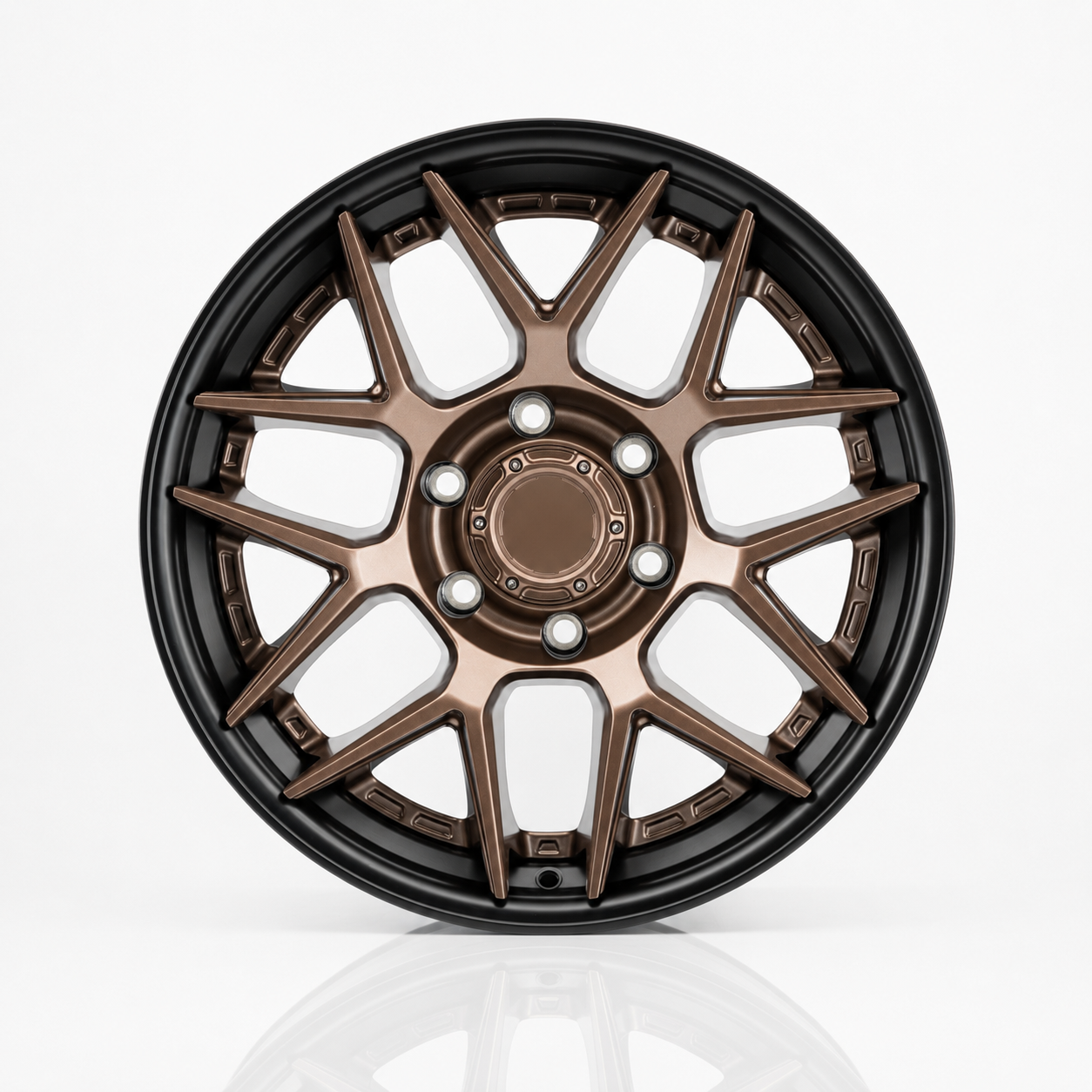 Quality GVICHN Wheels Merge Forged 2-Pieces Matt Bronze with Black lip 6-lug wheel for Pickups F150 F250 factory