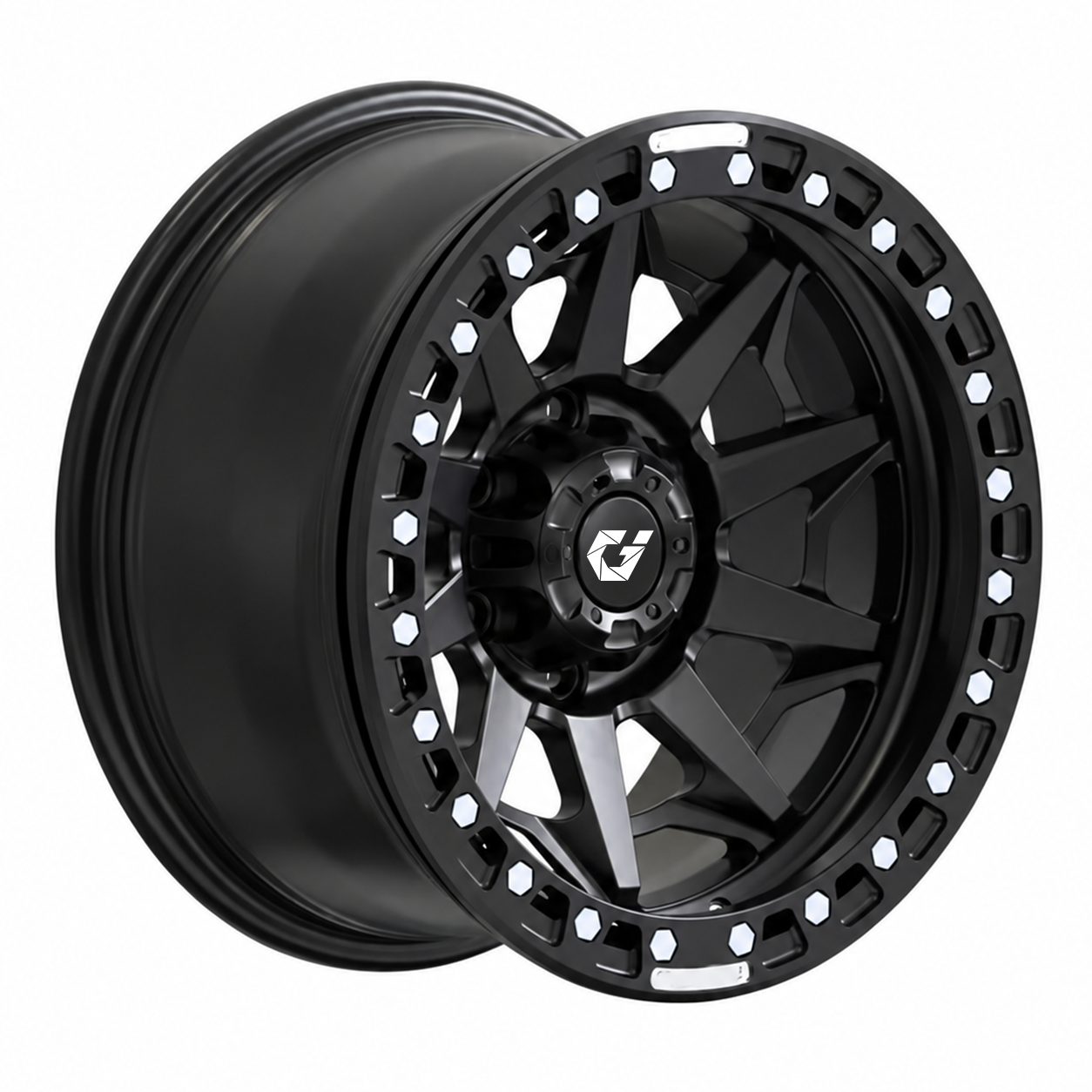 Quality GVICHN Matte Black Covert Beadlock Wheel 5x5" Bolt Pattern -38mm Offset Fits 1999-2024 Jeep Commander, Gladiator, Grand Cherokee, Wrangler JK, Wrangler JL factory