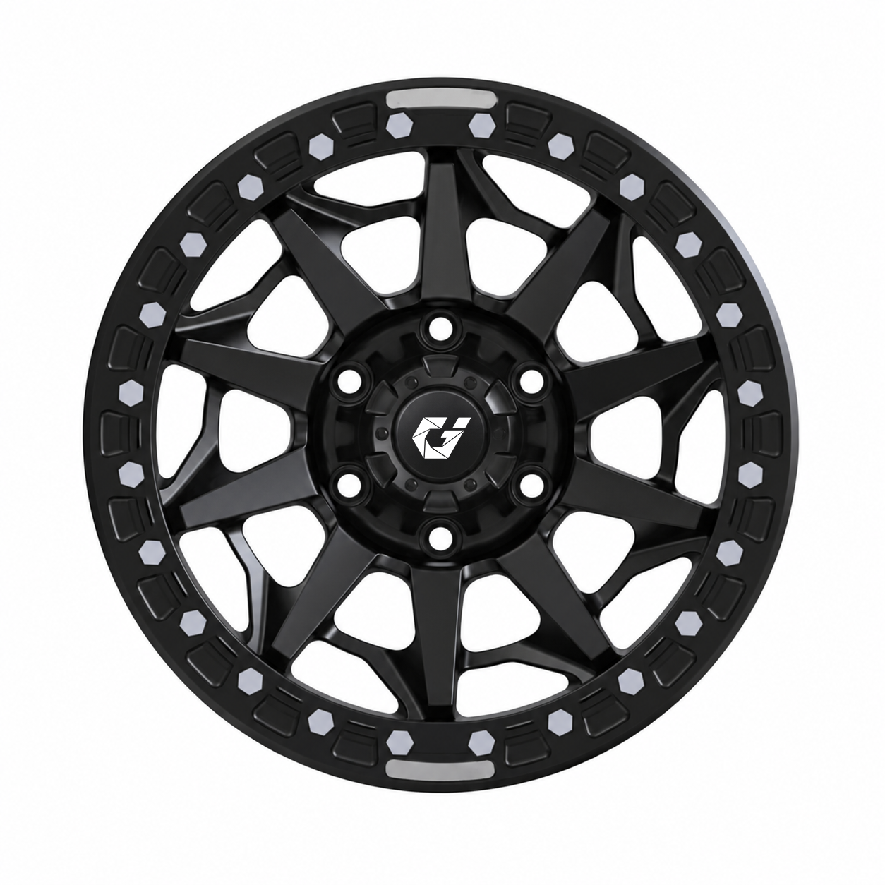 Quality GVICHN Matte Black Covert Beadlock Wheel 5x5" Bolt Pattern -38mm Offset Fits 1999-2024 Jeep Commander, Gladiator, Grand Cherokee, Wrangler JK, Wrangler JL factory