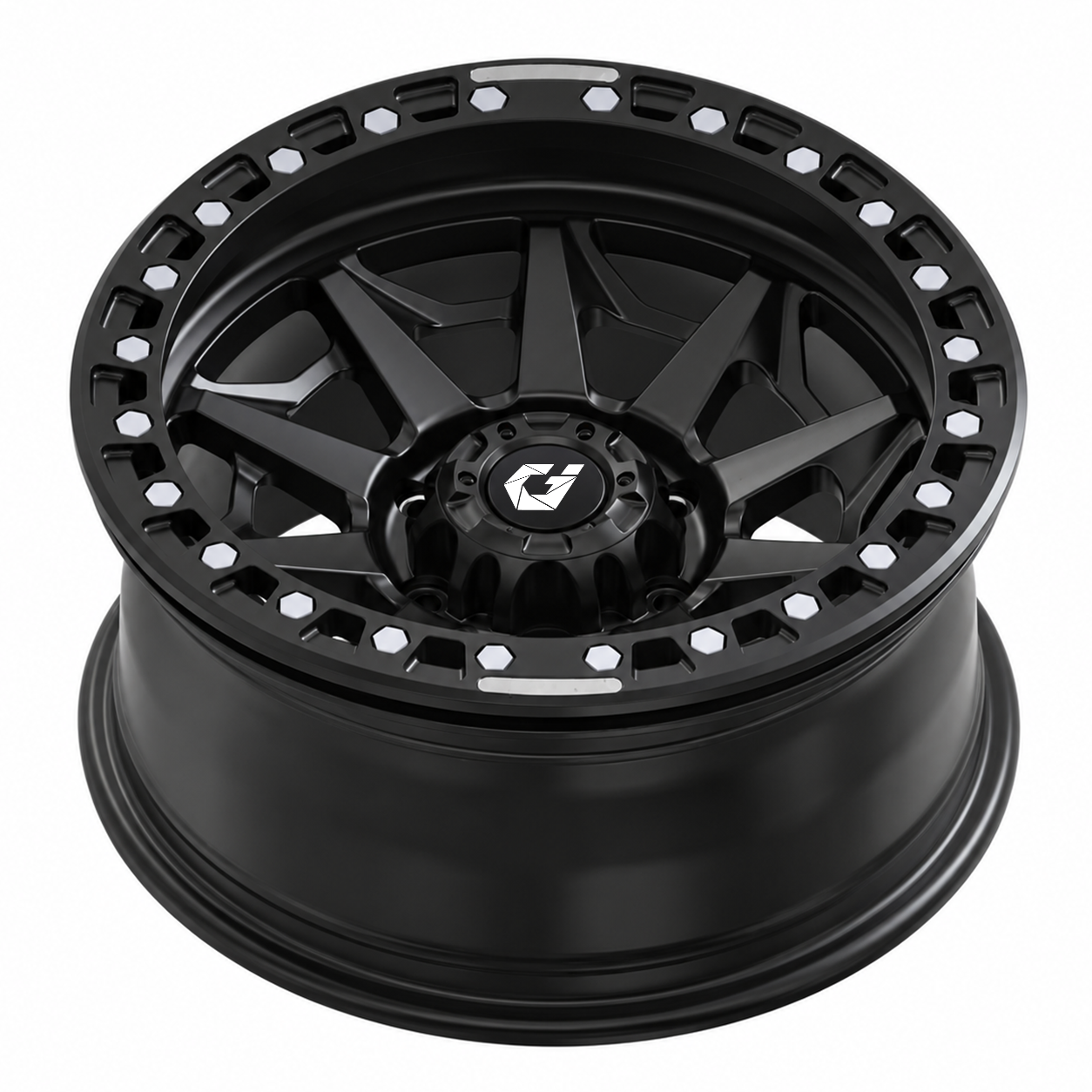 Quality GVICHN Matte Black Covert Beadlock Wheel 5x5" Bolt Pattern -38mm Offset Fits 1999-2024 Jeep Commander, Gladiator, Grand Cherokee, Wrangler JK, Wrangler JL factory