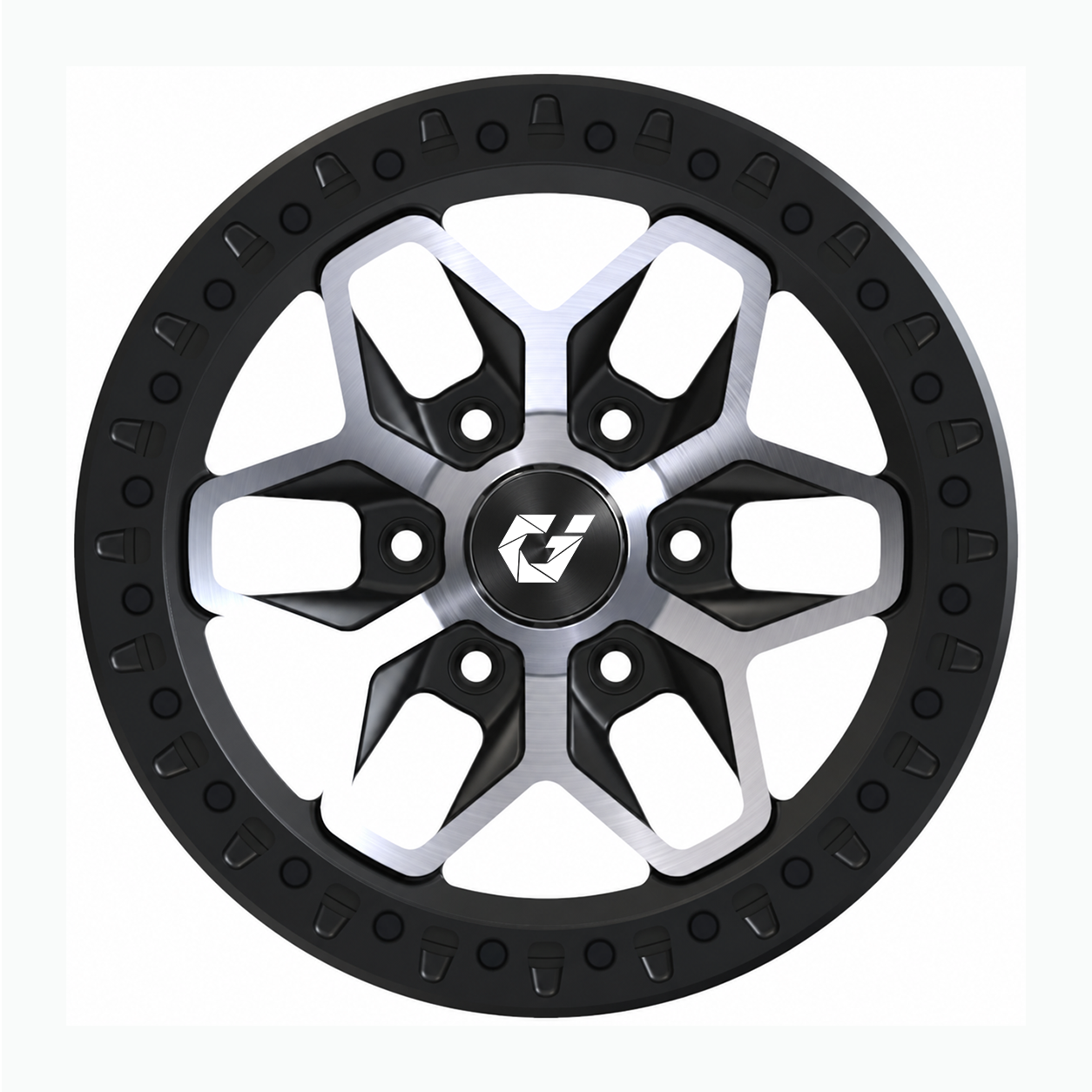 Quality GVICHN ZION Black with Machined Face 17" 18" 0mm Offset 5x127 6x5.5 Bolt Pattern for Chevy GMC Ram factory