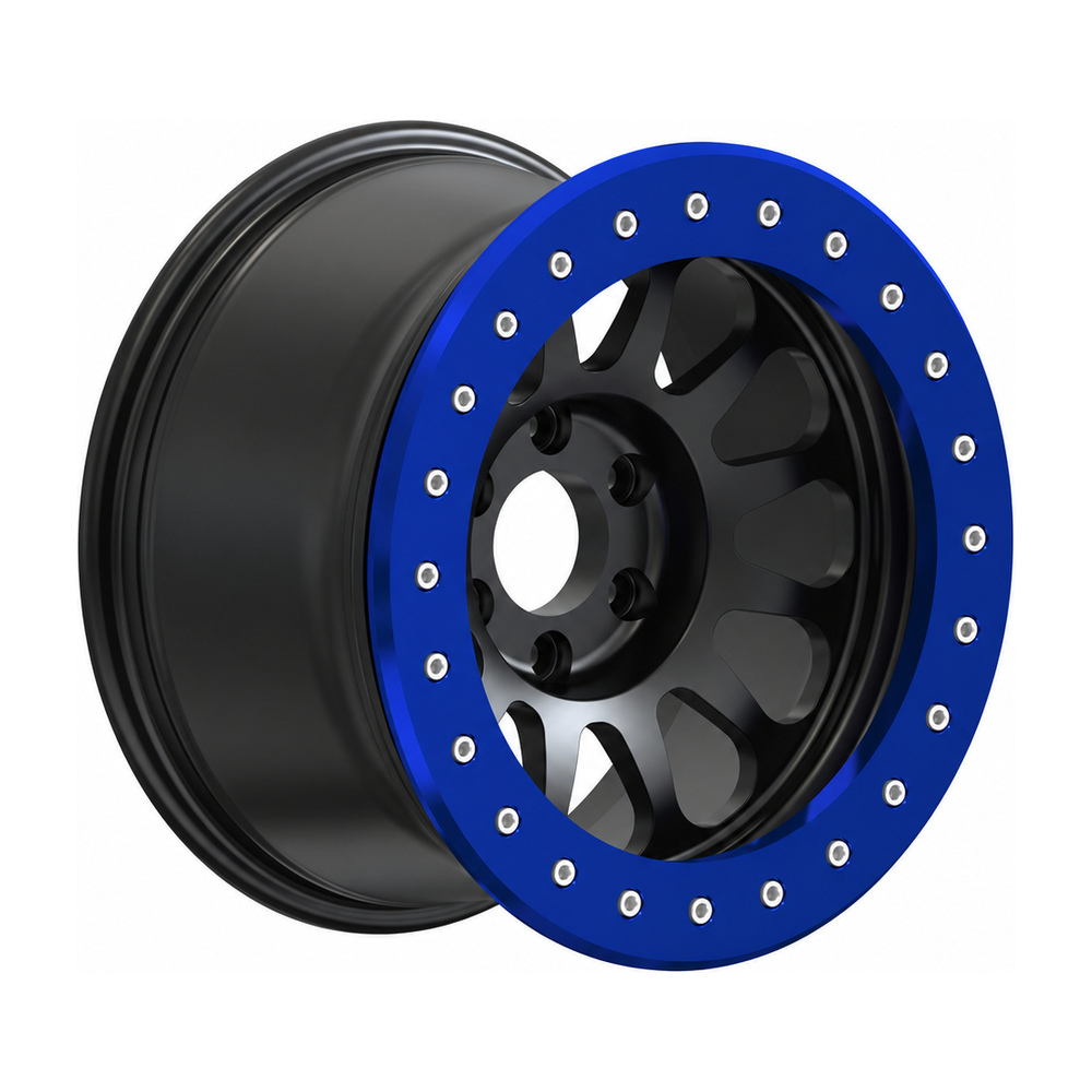Quality GVICHN Forged Off-road Race Wheels with 709-HD Impact Rings Steelies Blue for Toyota 4 Runner Land Cruiser Sequoia Tacoma Tundra factory