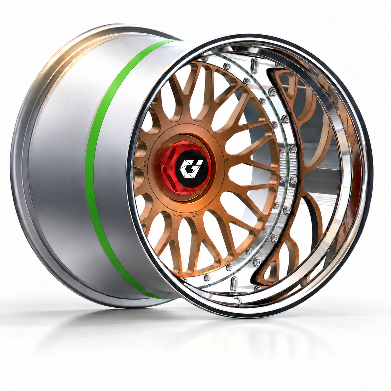 Quality GVICHN Custom Forged 3-pieces Wheel 15-30 inch 5x130 5x120 5x112 5X114 Bolt Pattern -86mm Offset High Performance for Porsche 935 Corvette Classic Drive factory