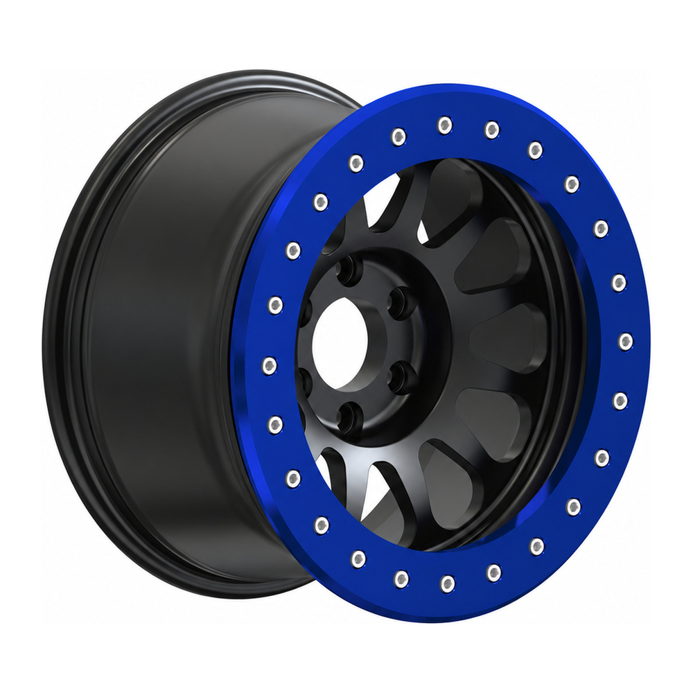 Quality GVICHN Forged Off-road Race Wheels with 709-HD Impact Rings Steelies Blue for Toyota 4 Runner Land Cruiser Sequoia Tacoma Tundra factory