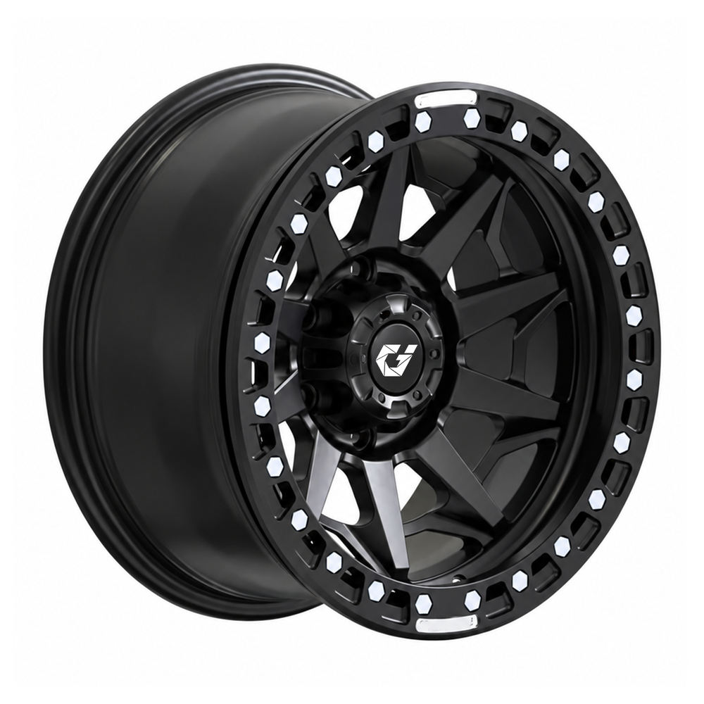 Quality GVICHN Matte Black Covert Beadlock Wheel 5x5" Bolt Pattern -38mm Offset Fits 1999-2024 Jeep Commander, Gladiator, Grand Cherokee, Wrangler JK, Wrangler JL factory
