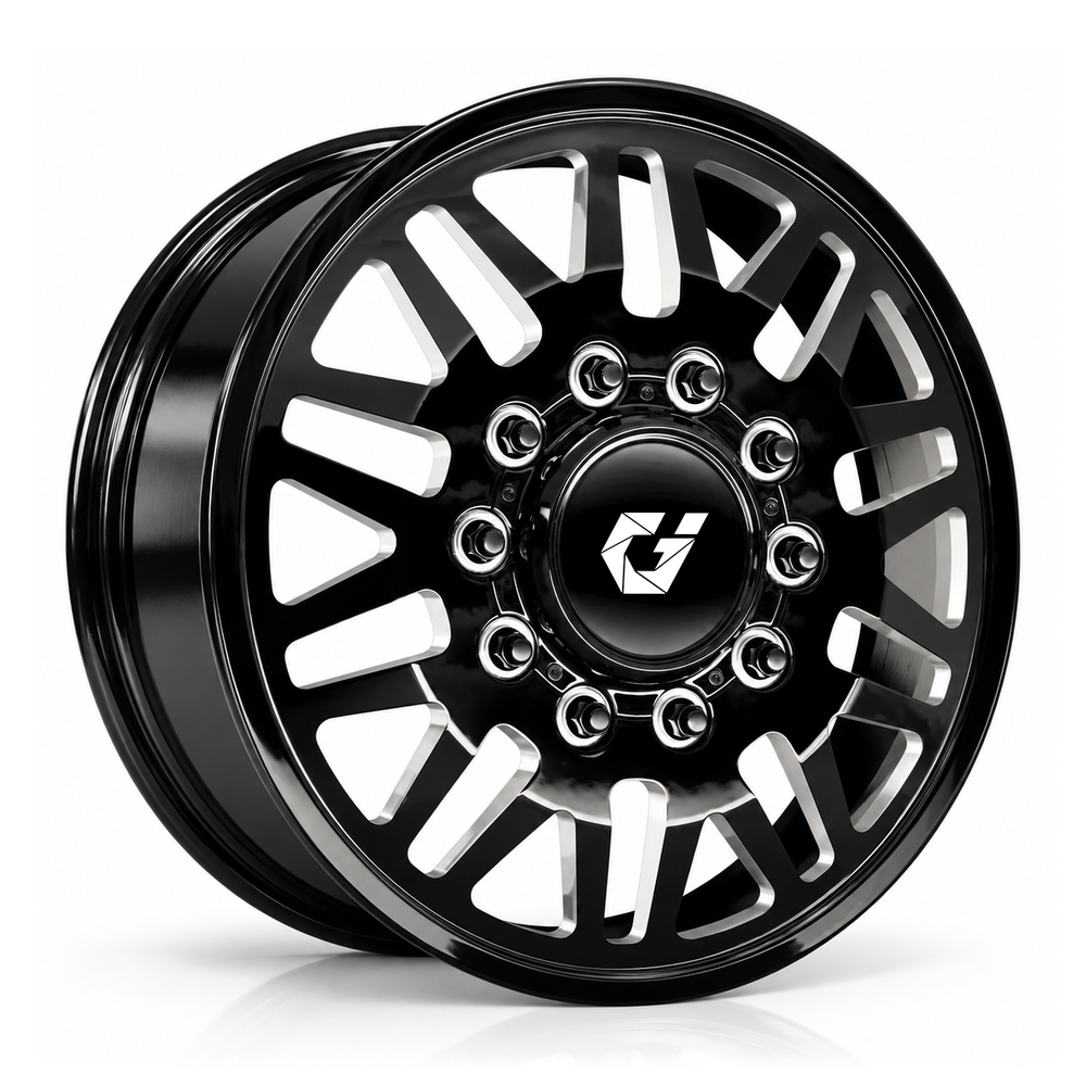 Quality GVICHN Forged Custom Dually Wheel GVI-H12 Aftermath Black Milled Super Deep Lip Fit For GMC Sierra 3500HD DRW GMT800 HD 2001 - 2007 CLASSIC factory