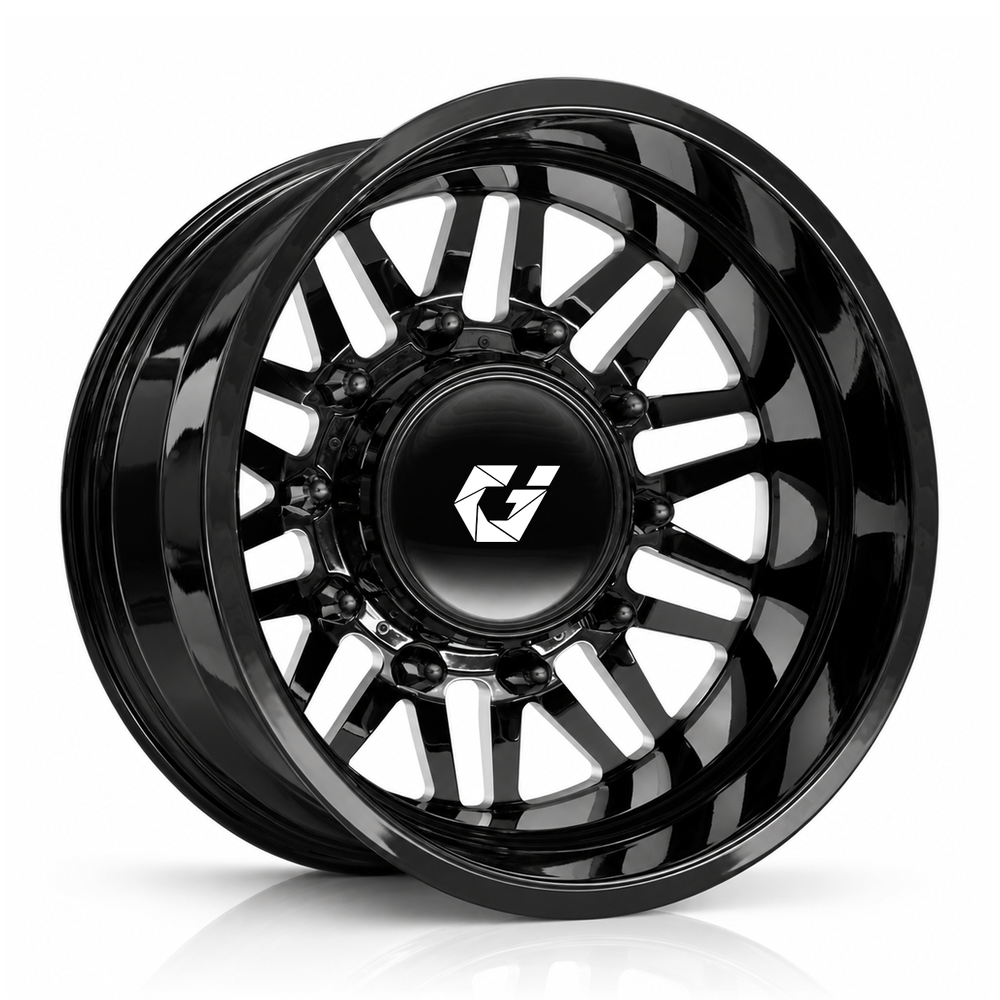 Quality GVICHN Forged Custom Dually Wheel GVI-H13 Multi-spoke Design Ultra-Wide Pickup Truck Wheel Fit For GMC Sierra 3500HD DRW GMT800 HD 2001 - 2007 CLASSIC factory