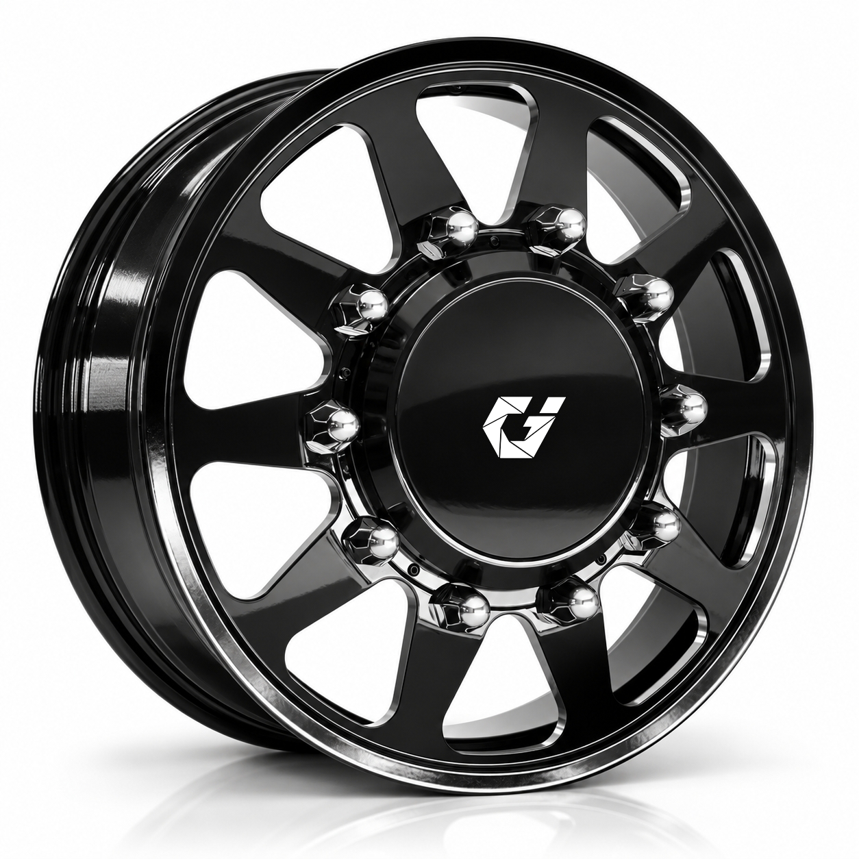 Quality GVICHN Dually Truck Forged Wheel GVI-H14 8-lug 10-lug Black Milled Super Single Wheel Fit For GMC TOPKICK C4500 C5500 DRW MEDIUM DUTY 2003 - 2009 factory