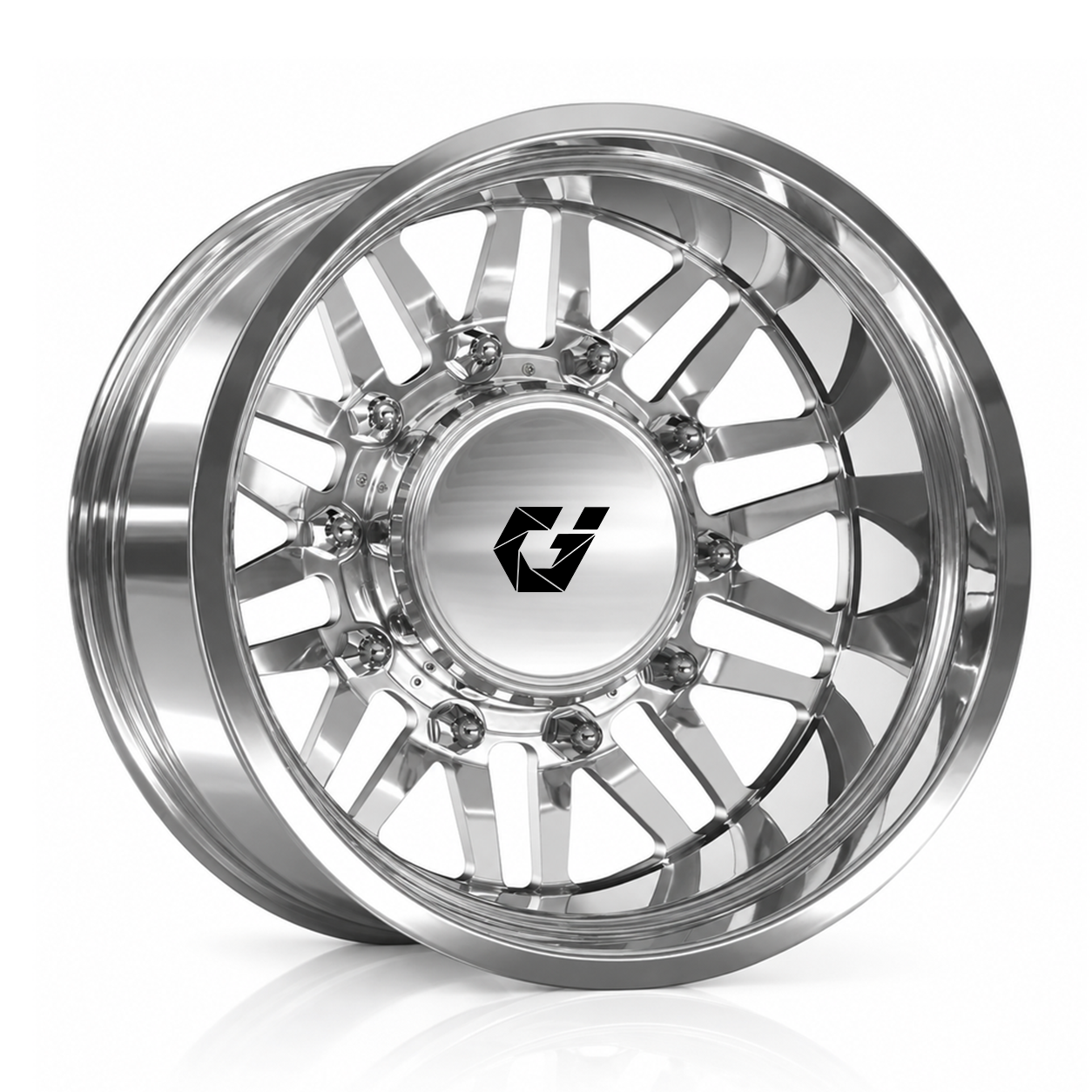 Quality GVICHN Dually Truck Forged Wheel GVI-H15 8-lug 10-lug Chrome Polished Wheel Fit For GMC TOPKICK C4500 C5500 DRW MEDIUM DUTY Dodge factory